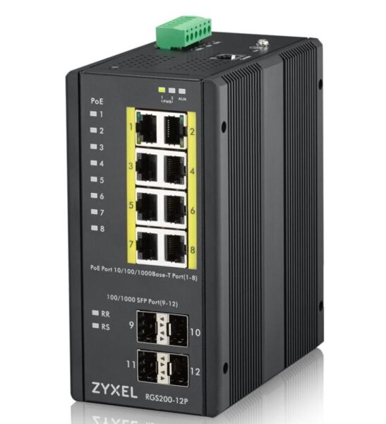 Zyxel RGS200-12P-ZZ0101F 12-port GbE Managed PoE Switch, Layer2