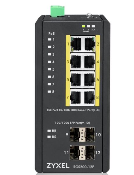 Zyxel RGS200-12P-ZZ0101F 12-port GbE Managed PoE Switch, Layer2